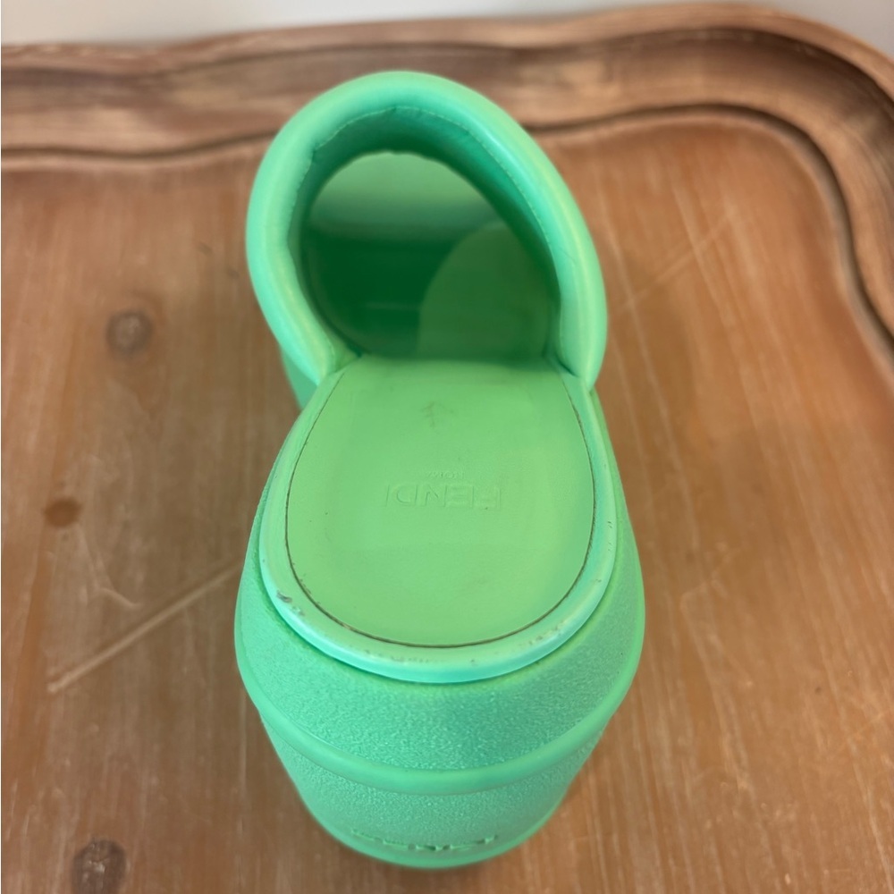 FENDI Nappa Fashion Show Platform 140mm Slide Sandals 39.5 - Picture 7 of 15